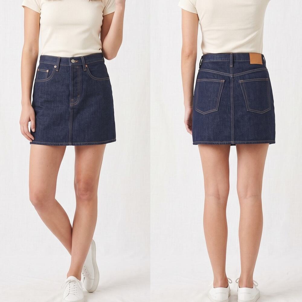 Universal Thread Dark Denim 8R Short Pencil Skirt